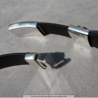 Granat Silber Kautschuk - Armband